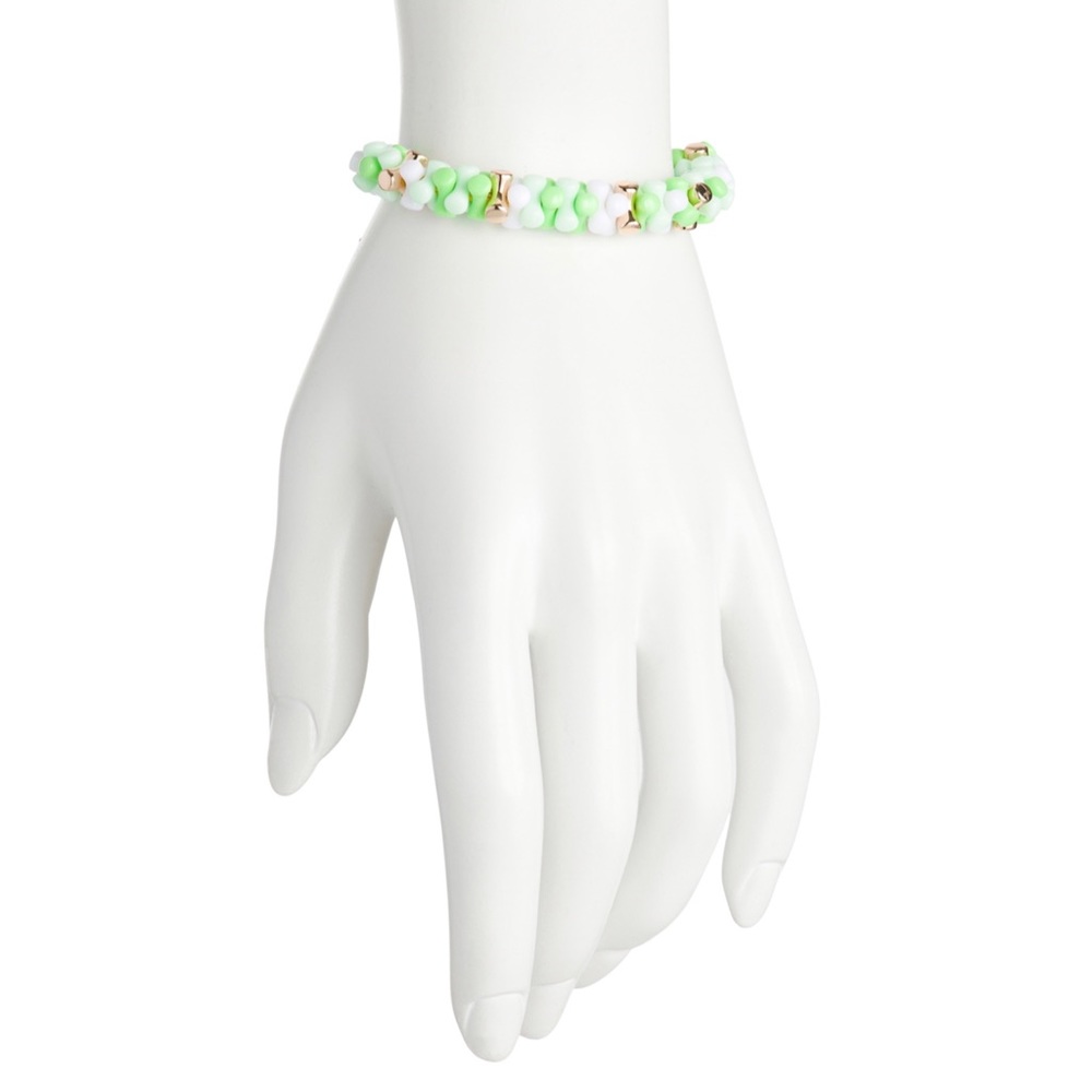 DANNIJO Angle Green Adjustable Beaded Bracelet NWT - Picture 2 of 16